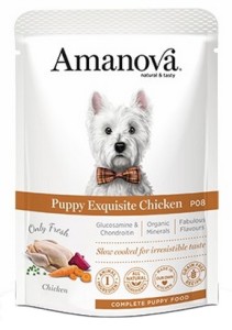 Amanova Dog Puppy Exquisite Chicken - karma dla młodych psów o smaku kurczaka saszetka 100 g 