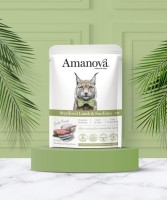 Amanova Cat Sterilised Lamb & Sardines - Mokra karma dla kota. Jagnięcina i sardynki saszetka 85 g_3