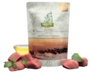 ISEGRIM Mokra karma dla psa Konina z Mieszanką Warzyw, Olejem lnianym i Ziołami Polnymi  410 g