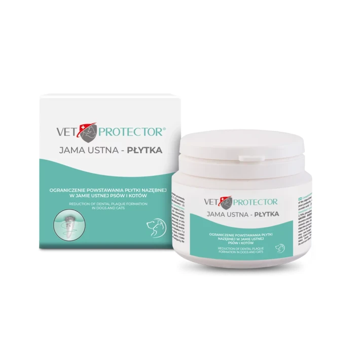VET PROTECTOR® JAMA USTNA – PŁYTKA – proszek do higieny jamy ustnej psa i kota 60 g
