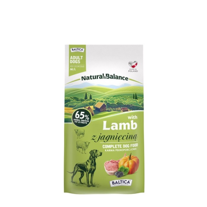 BALTICA Karma sucha dla psa NATURAL&BALANCE Jagnięcina M/L 3 kg