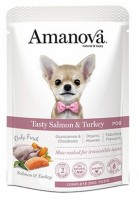 Amanova Dog Adult Tasty Salmon & Turkey - Mokra karma dla psa łosoś i indyk saszetka 100 g