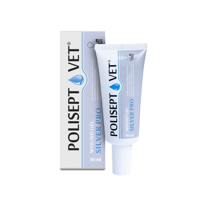 JM Sante POLISEPT VET® WOUND GEL SILVER PRO – żelowy opatrunek dla psa i kota 30 ml
