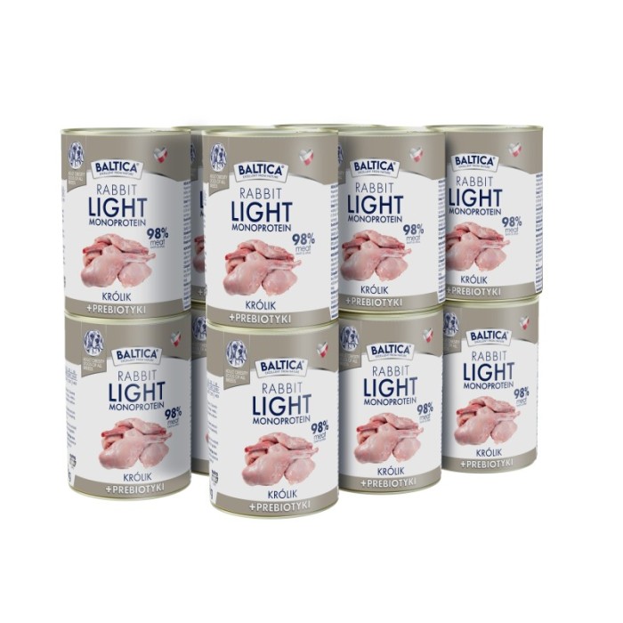 BALTICA NUTRACEUTIC mokra karma dla psa Rabbit Light 400 g o obniżonej zawartości tłuszczu 15%