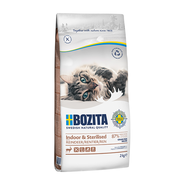 BOZITA Karma sucha dla kota INDOOR & STERILISED Z RENIFEREM 400 g
