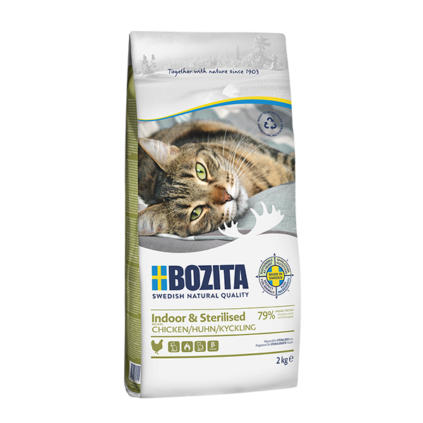 BOZITA Karma sucha dla kota INDOOR & STERILISED Z KURCZAKIEM 400 g