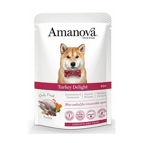 Amanova Dog Adult Turkey Delight - wilgotna karma dla dorosłych psów o smaku indyka saszetka 100 g