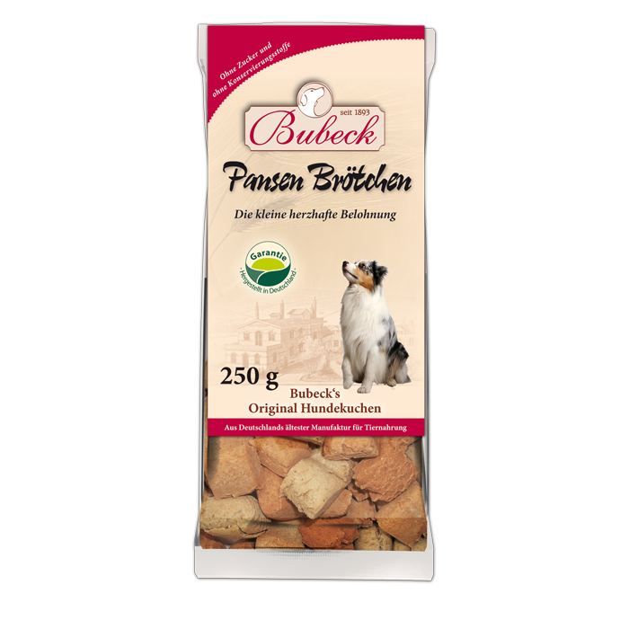 Bubeck Ciasteczka dla psa z żwaczem Pansen Brotchen 250 g
