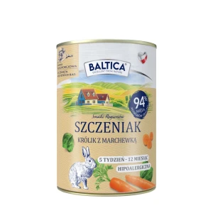 BALTICA SMAKI REGIONÓW Mokra karma dla szczeniaka Królik z marchewką 400 g