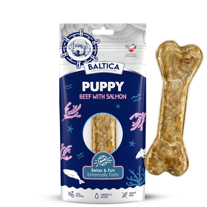BALTICA EXCELLENT Kość dla szczeniąt Bone Snack Puppy Beff & Salmon 1 szt.