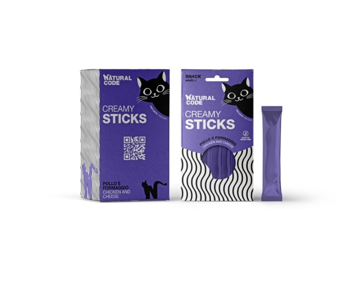 Natural Code Cat Przysmak dla kota - sosik. Snack Creamy 4x14 g Chic, Cheese