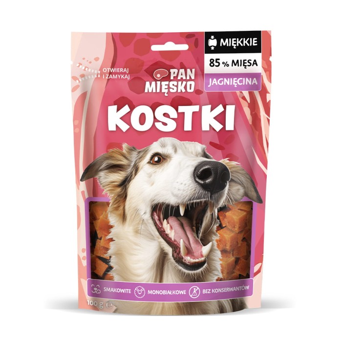 Promocja Przysmak dla psa Pan Mięsko Kostki Jagnięcina 100 g  Promocja