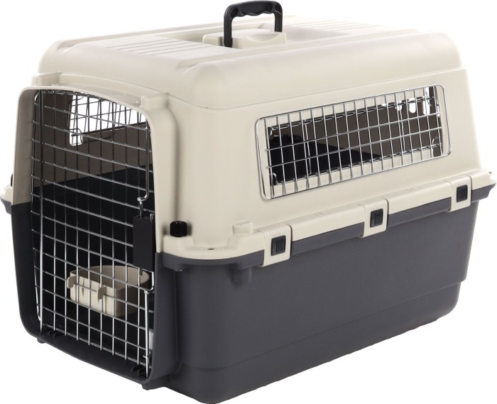 Flamingo Plastikowy transporter dla psa i kota Nomad szary