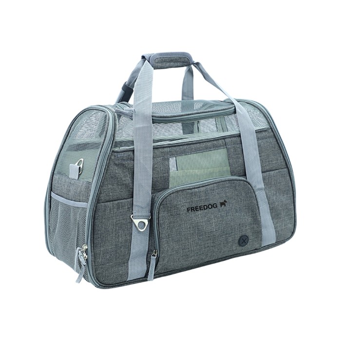 Freedog Torba transportowa dla psa i kota Crossworld szara