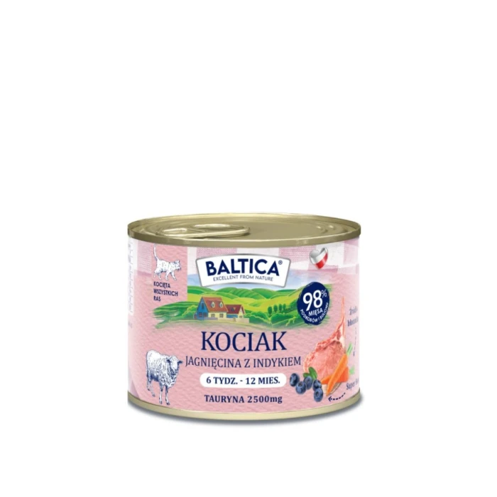BALTICA SMAKI REGIONÓW Karma dla kociąt Jagnięcina z indykiem 185 g