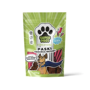 UNISZKI Przysmak dla psa Paski SUPERDOGS Obrońca Natury Dziczyzna 100 g