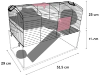 Flamingo Klatka dla gryzonia Vitru czarna_3