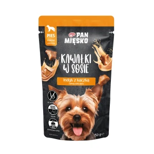 PROMOCJA Karma mokra dla psa Pan Mięsko Kawałki w sosie Indyk z kaczką (dorosły) 150 g