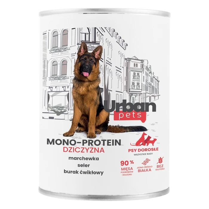 Over Zoo Urban Pets Karma dla psa Mono protein dziczyzna 400g