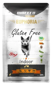 PROMOCJA Karma dla kotów EUPHORIA Gluten Free Cat INDOOR Indyk & Gęś 400 g