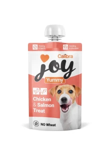 Calibra Joy Mięsna pasta do lizania dla psów z kurczakiem, łososiem, prebiotykami i witaminami 100 g