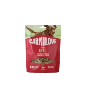 CARNILOVE Dog SOFT Snack Quail enriched with Oregano 200g