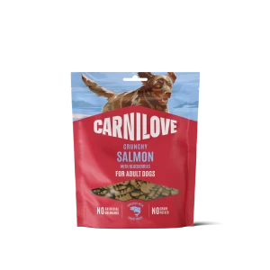 CARNILOVE Dog CRUNCHY Chrupiące przysmaki mięsne dla psa z łososiem i jagodami 200 g