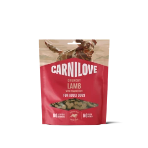 CARNILOVE Dog CRUNCHY Chrupiące przysmaki mięsne dla psa z jagnięciną i żurawiną 200 g