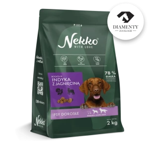 NEKKO karma sucha bezzbożowa psy dorosłe średnie/duże rasy bogata w indyka z jagnięciną 2 kg