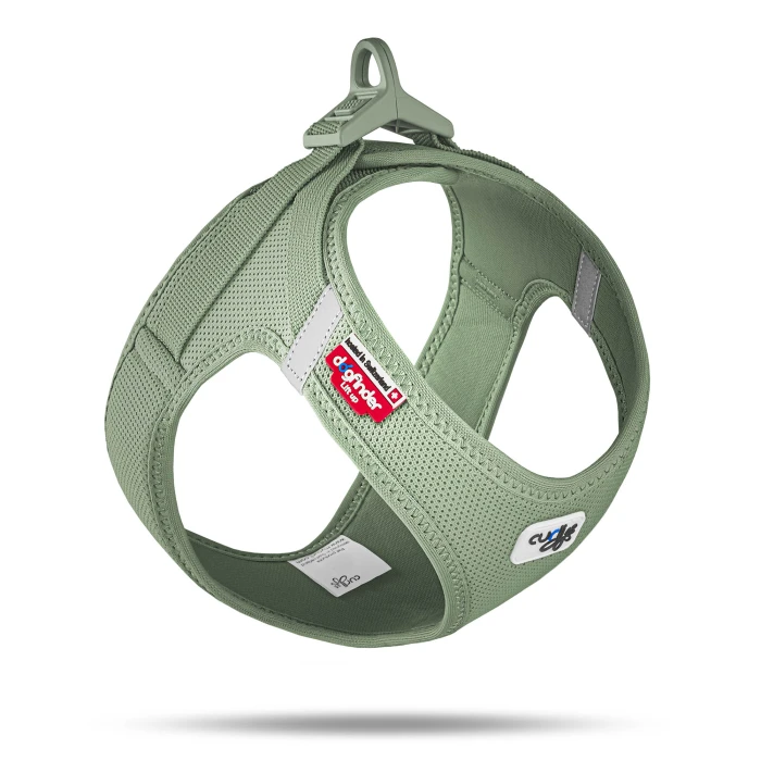 Curli Szelki dla psa Clasp Air Mesh Olive oliwkowe