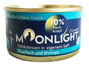 Promocja MOONLIGHT nr.7  dinner karma dla kota tuńczyk i krewetki w sosie 80 g  