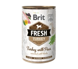 Promocja Brit Fresh pełnoporcjowa karma wilgotna dla dorosłych psów Turkey 400 g 