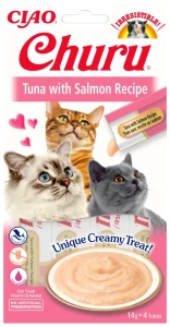 Promocja Inaba Cat Churu Kremowy przysmak dla kota o smaku tuńczyka z łososiem 4 x 14 g 