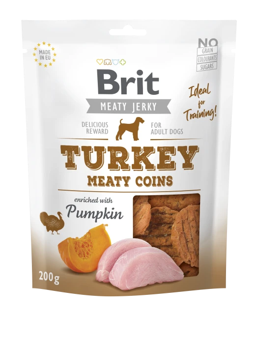 Brit Smaczki dla psa Jerky turkey meat coins 200 g