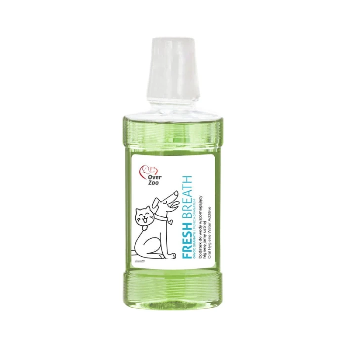 Over Zoo Fresh Breath Płyn do higieny jamy ustnej dla psów i kotów 250 ml