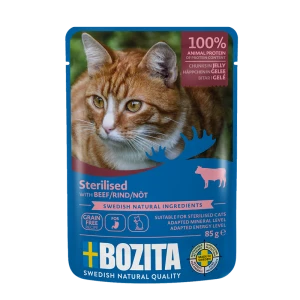 Promocja BOZITA Karma dla kota sterylizowanego w galaretce z wołowiną 85 g
