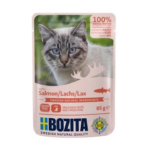 Promocja BOZITA Karma dla kota kawałki w galaretce z łososiem 85 g 