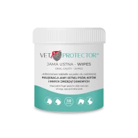 VET PROTECTOR® JAMA USTNA – WIPES nakładki na palec do higieny jamy ustnej dla psa, kota i innych zwierząt domowych 50 sztuk