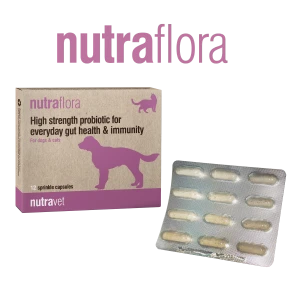AZAN Nutraflora  Tabletki Probiotyk dla psów i kotów  12 kaps. 