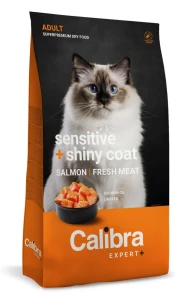 Calibra Karma sucha dla kota Cat EXPERT+ Adult Sensitive & Shiny Coat 1,5 kg 