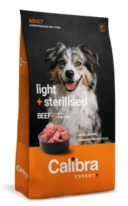 Calibra karma sucha Dog EXPERT+ Adult Light & Sterilised Beef 2 kg