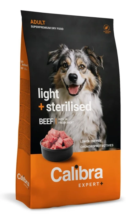 Calibra karma sucha Dog EXPERT+ Adult Light & Sterilised Beef 2kg