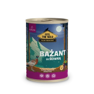 Promocja Pokusa Feel The Wild  Karma mokra dla psa bażant ze śliwką  400 g 