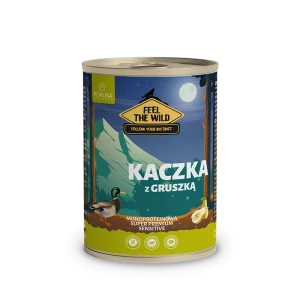 Promocja Pokusa Feel The Wild  Karma mokra dla psa kaczka z gruszką 400 g 