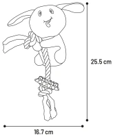 Flamingo Zabawka dla szczeniaka Dadi Koala z liną_3 wymiary
