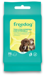 PROMOCJA Freedog Chusteczki pielęgnacyjne dla psa i kota cytrusowe 25 sztuk 