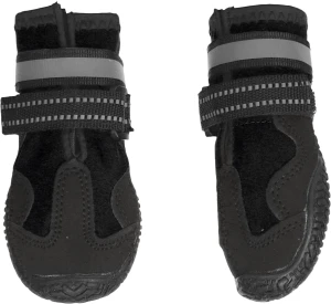 Flamingo Buty dla psa Glea czarne 2 sztuki