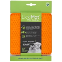 LickiMat Mata do lizania dla psa Mini Soother pomarańczowa_2