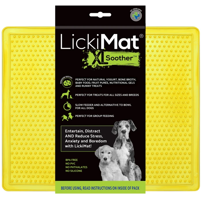 LickiMat Mata do lizania dla psa Soother XL żółta