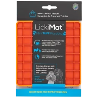 LickiMat Mata do lizania dla psa Mini Tuff Playdate pomarańczowa